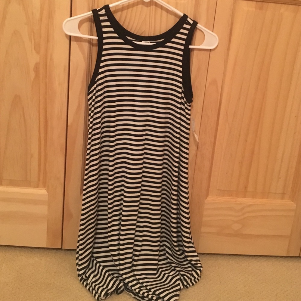 Black and White Striped Dress